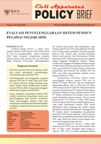 Image of Evaluasi Penyelenggaraan Sistem Pensiun Pegawai Negeri Sipil