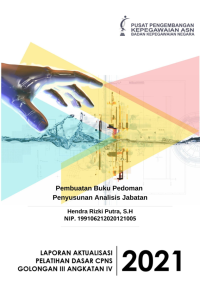 Image of Pembuatan Buku Pedoman Penyusunan Analisis Jabatan