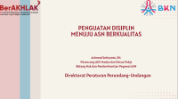 Image of PENGUATAN DISIPLIN MENUJU ASN BERKUALITAS